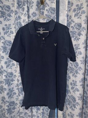 American Eagle Outfitters Men’s Dark Blue Polo Shirt